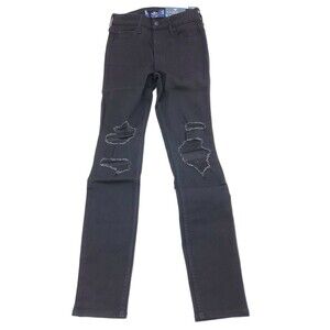 Hollister 5L (W27 L30) High-Rise Jean Super Skinny Black Destroyed